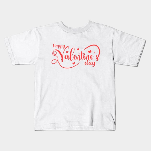 Happy valentines day Kids T-Shirt by Yarafantasyart